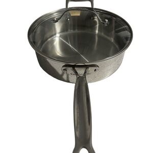 Cuisinart Stainless Steel 3.5 Quart Sautéed Long Handle Pan with Lid - Silver
